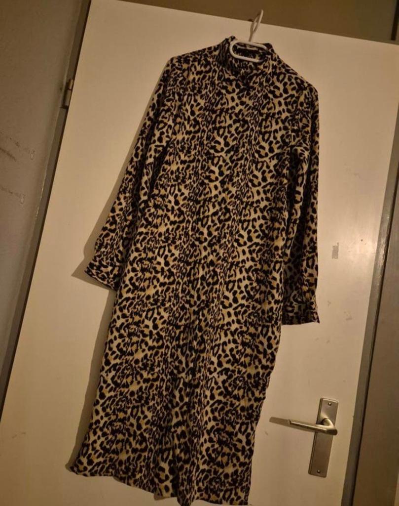 JAZLYN Luipaardprint Jurk Maat S, Bruin, JAZLYN, Ophalen of Verzenden, Zo goed als nieuw