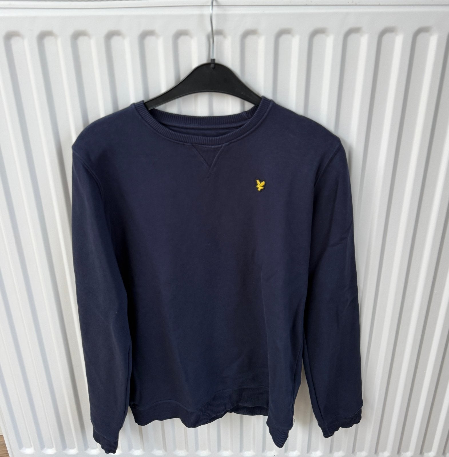 Lyle & Scott donkerblauwe trui maat 164-170 (14/15 jaar), Ophalen of Verzenden, Gebruikt, Jongen, Trui of Vest