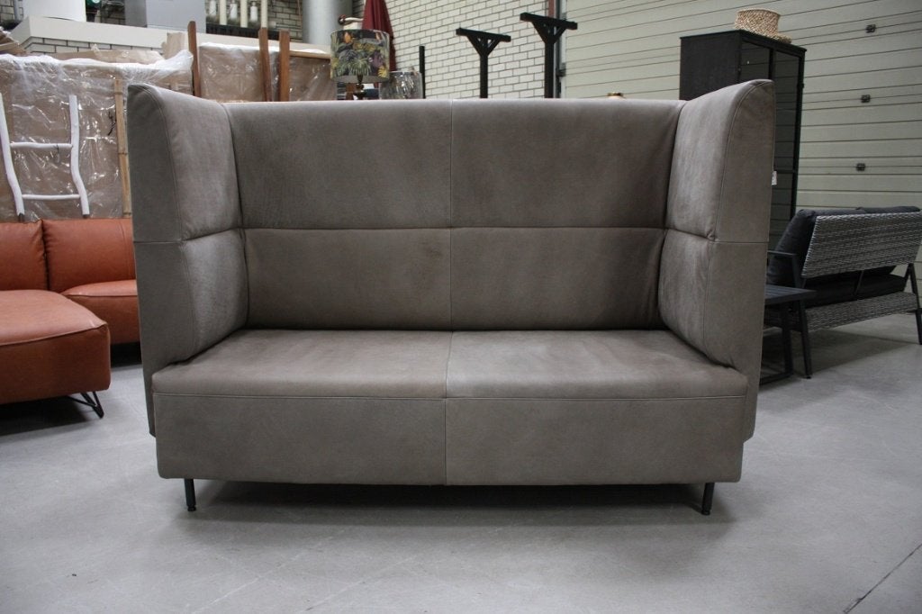 Luxe leren bank TRAY JESS design eetbank kantoor wachtruimte, Ophalen, Gebruikt, Leer, Eén