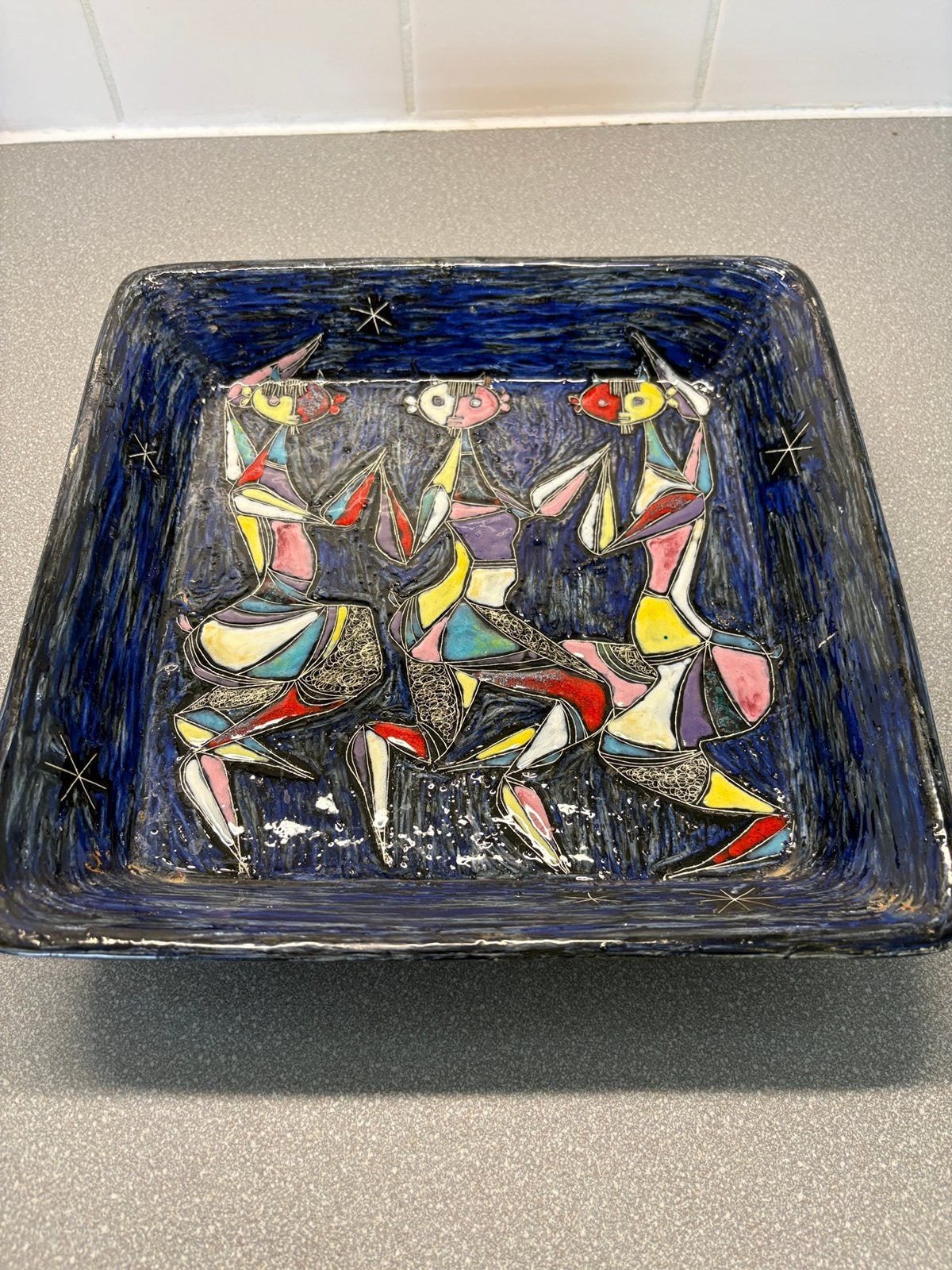 Marcello Fantoni zeldzaam wandbord jaren 50 !, Ophalen of Verzenden