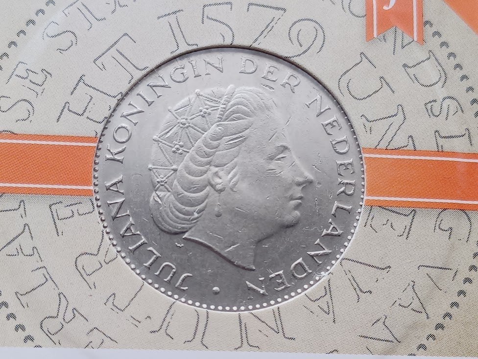Unie van Utrecht Rijksdaalder 1979 in Coincard, Postzegels en Munten, Munten | Nederland, Verzenden, Koningin Juliana, 2½ gulden