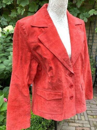 Essentials suede jasje maat 44 [DM], Maat 42/44 (L), Ophalen of Verzenden, Zo goed als nieuw, Jasje