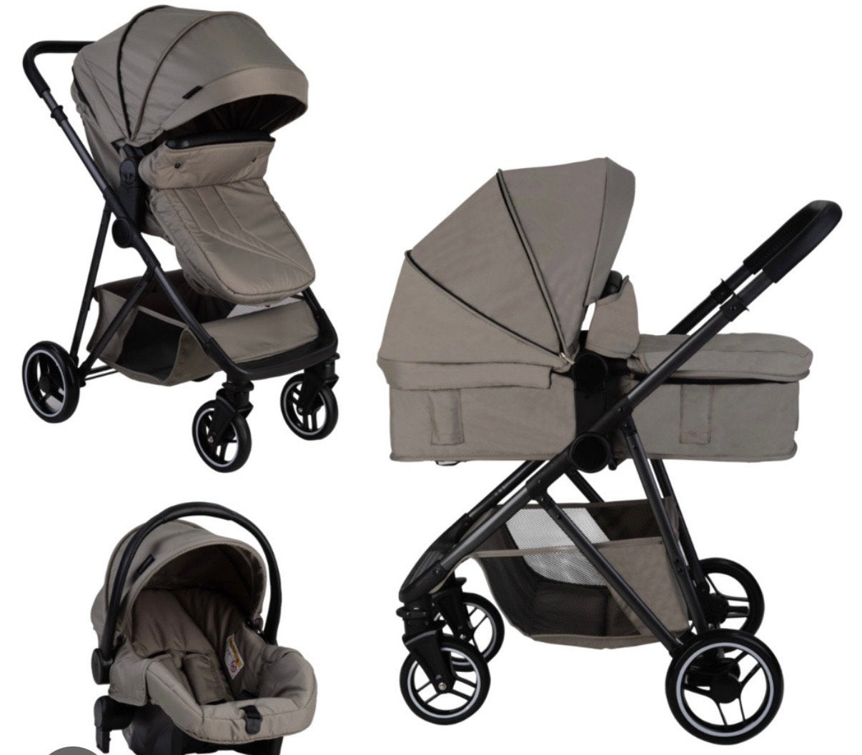 X Adventure 3 In 1 Kinderwagen Rover Olive, Kinderen en Baby's, Kinderwagens en Combinaties, Gebruikt, Combiwagen, Met autostoeltje