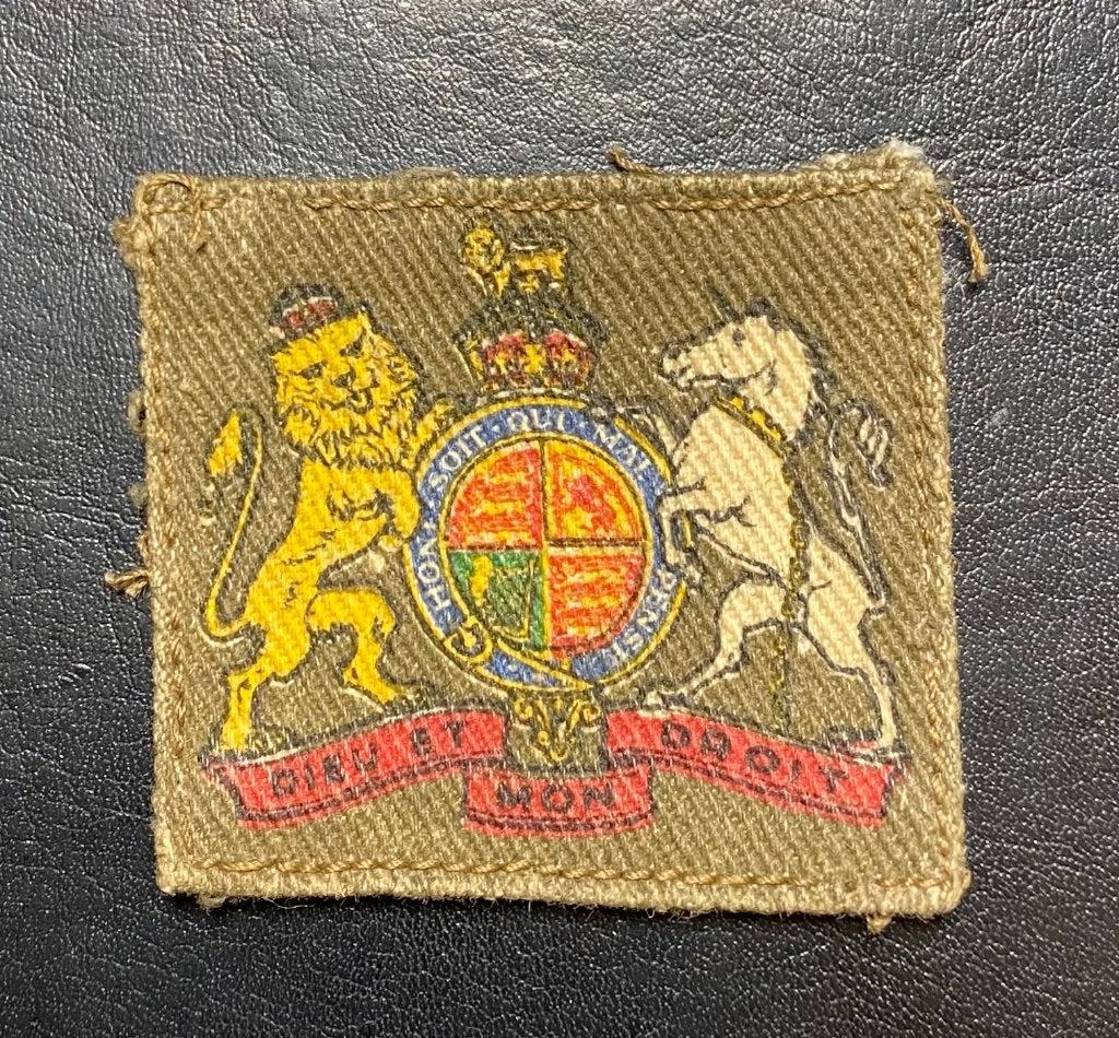 WW2 Britse Warrant Officer (WO1) Printed Rank Badge, Verzamelen, Verzenden, Landmacht, Engeland, Embleem of Badge
