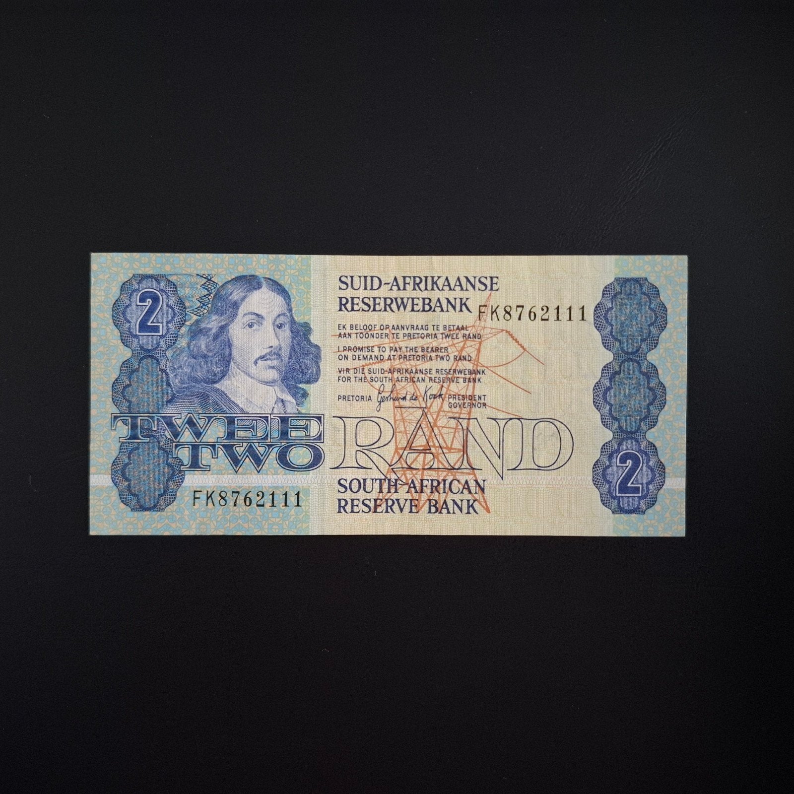 2 rand Zuid-Afrika #004, Postzegels en Munten, Bankbiljetten | Afrika, Verzenden, Zuid-Afrika, Los biljet