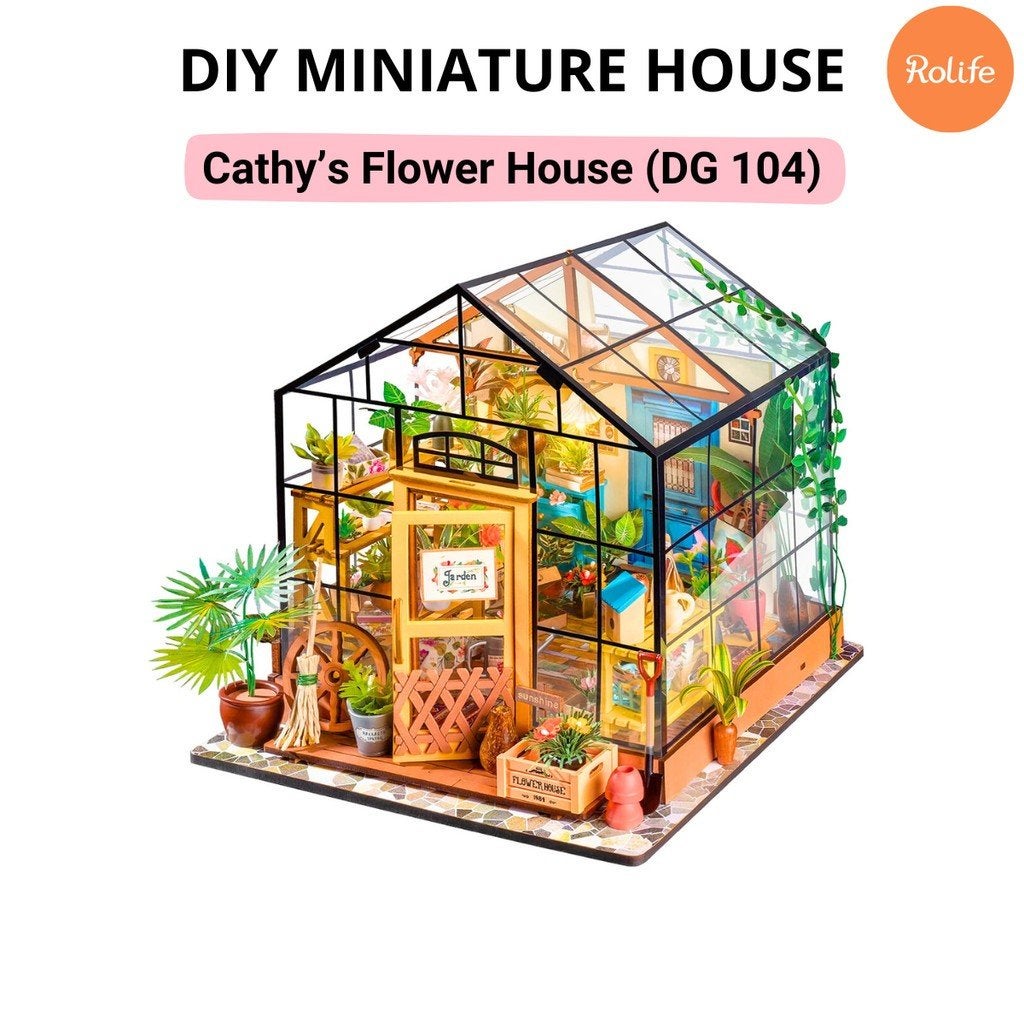 Rolife Cathy's Flower House DG104 DIY Miniatuur Kit, Hobby en Vrije tijd, Nieuw, Meerkleurig, Educatief, Overige merken
