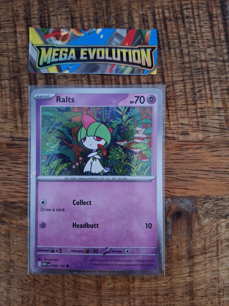 Pokemon Ralts (MEG 058/132) – promo, Ophalen of Verzenden, Nieuw, Losse kaart, Foil