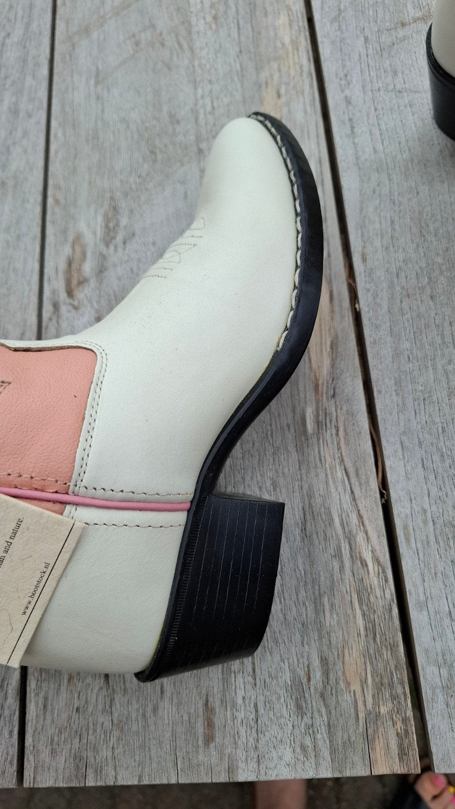Bootstock Cowboylaarzen Roze/Geel/Wit Maat 33, Bootstock, Meisje, Nieuw, Ophalen of Verzenden