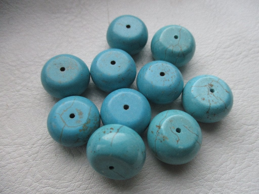 3190/ howliet turquoise donut kralen, Ophalen of Verzenden, Nieuw, Kraal