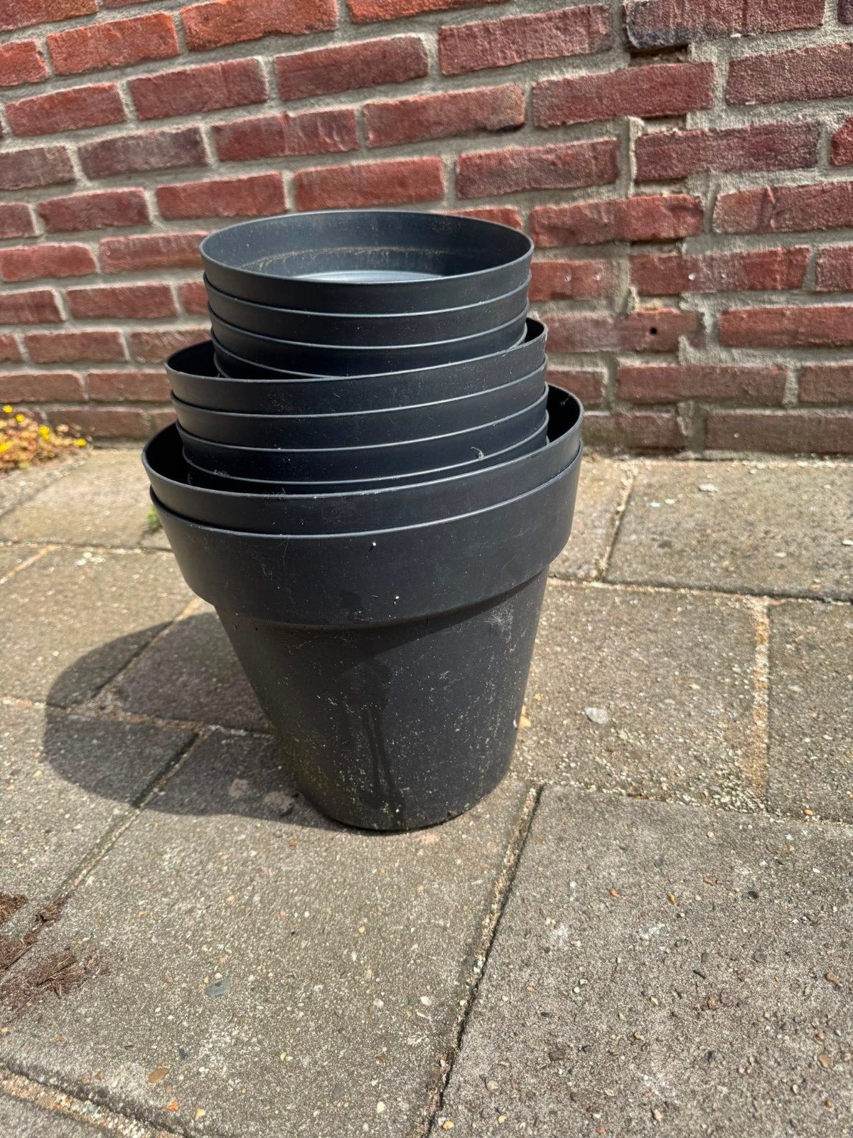 bloempotten kunstof antraciet, Ophalen, Rond, Kunststof, Minder dan 30 cm