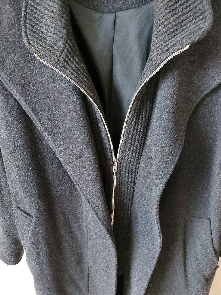 Nette lange dames winterjas - antraciet - merk Amici maat 38, Kleding | Dames, Jassen | Winter, Gedragen, Maat 38/40 (M), Grijs