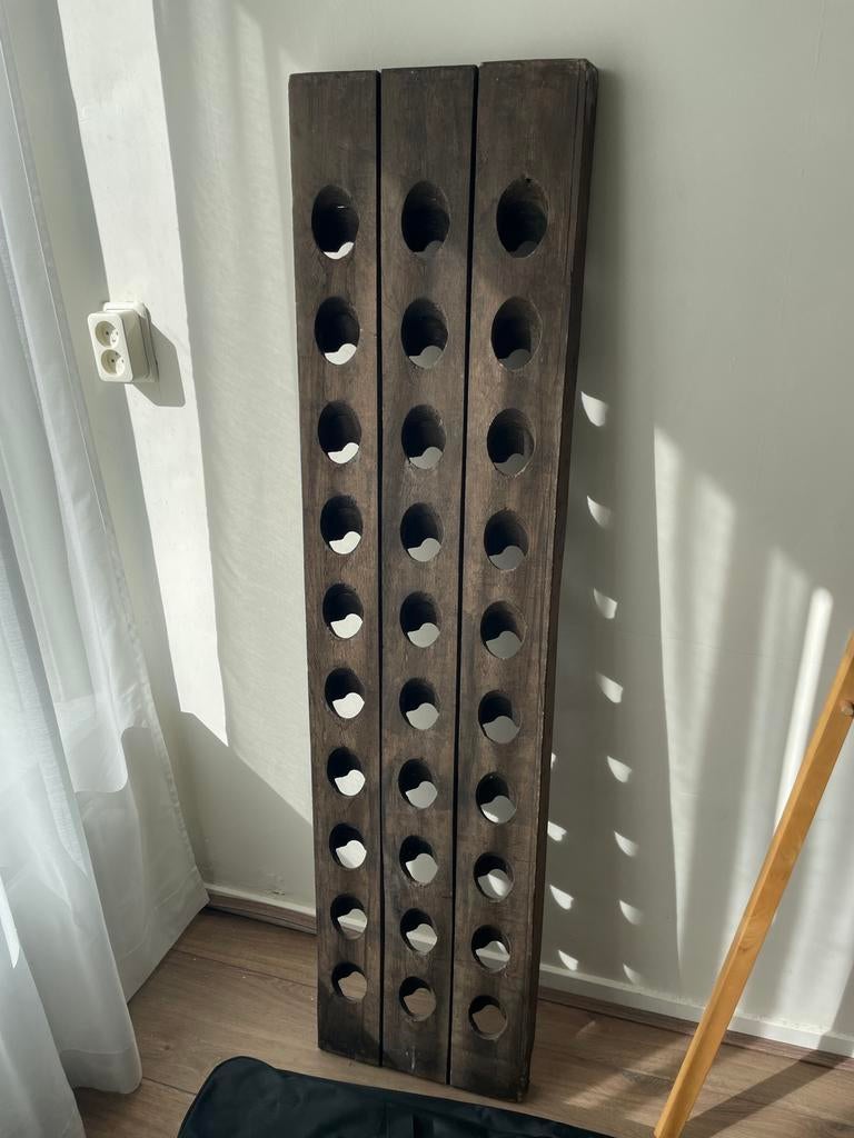 Traditioneel champagne Wijnrek, Ophalen, Zo goed als nieuw, 25 flessen of meer, 75 cm of meer