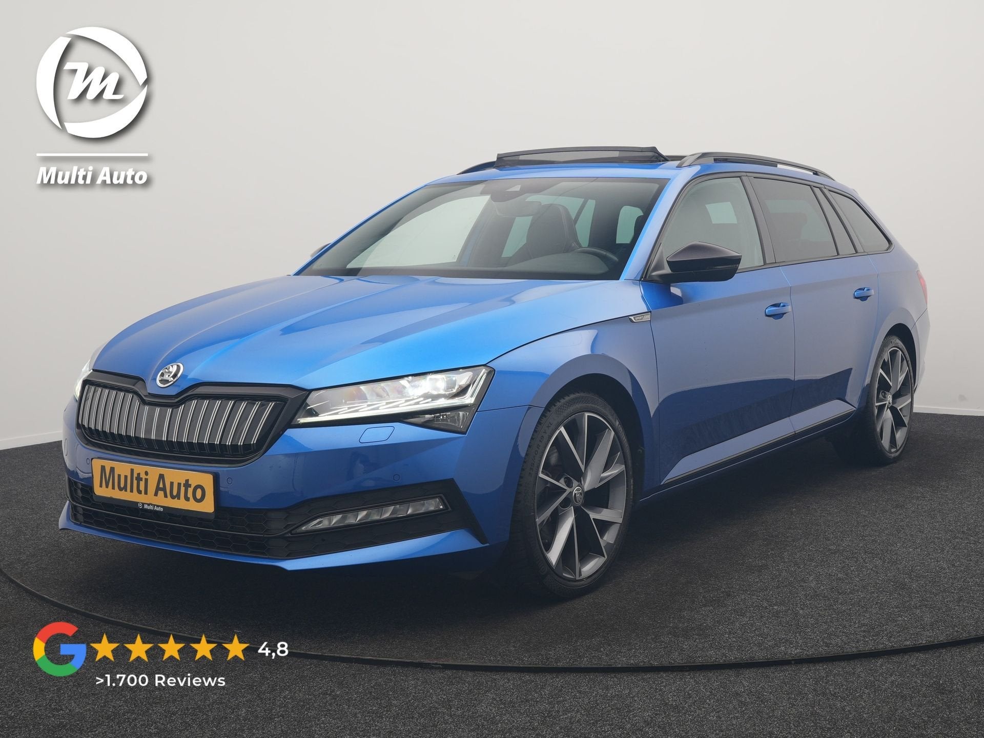 Skoda Superb Combi 1.4 TSI iV Sportline PHEV 218pk Dealer O., Auto's, Dealer onderhouden, Gebruikt, Zwart, 4 cilinders