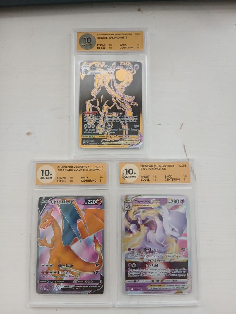 3 Graded 10 Slabs #TG30, #SWSH050 & #031, Verzenden, Nieuw, Meerdere kaarten, Foil