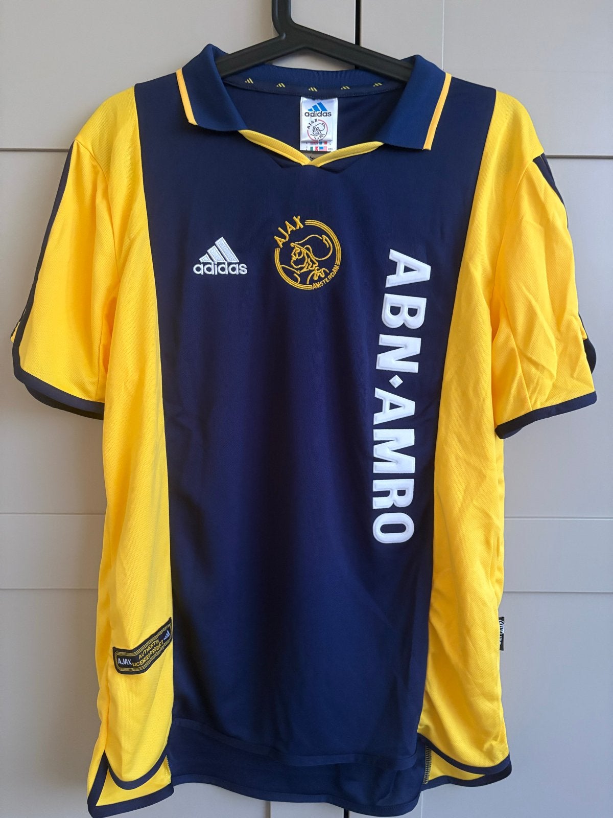 Retro Ajax uitshirt Maat L - Inzaghi #9 adidas vintage, Ophalen of Verzenden, Nieuw, Maat 52/54 (L), Blauw