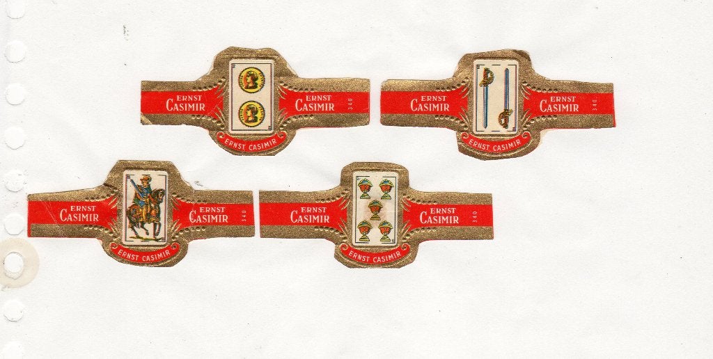 Ernst Casimir  NF  Spaans Kaartspel  misdrukken, Verzamelen, Verzenden, Zo goed als nieuw, Sigarenbandjes