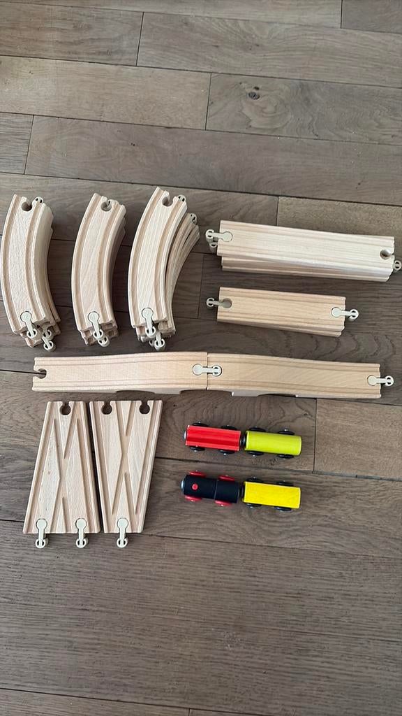 Houten ikea treinset, Ophalen of Verzenden, Zo goed als nieuw, Duw- of Trekspeelgoed