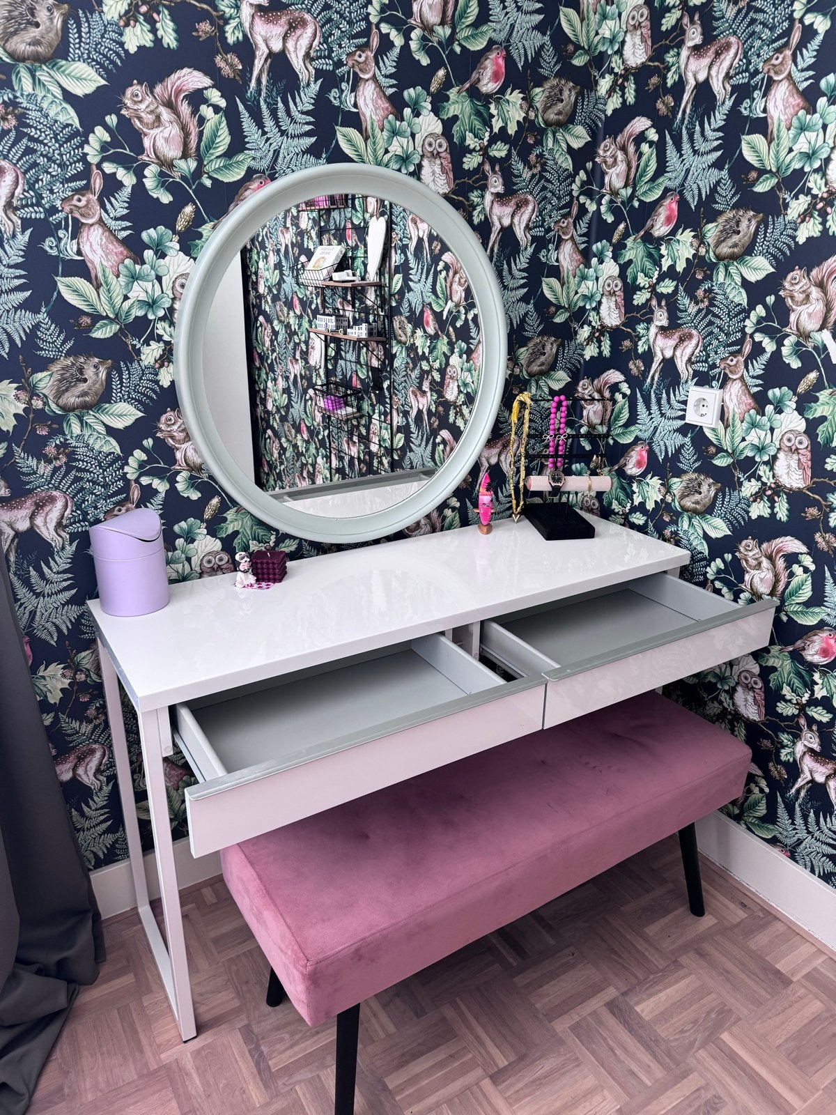 IKEA Bureau/Make-uptafel met lades, Ophalen, Gebruikt, 100 tot 150 cm, Minder dan 100 cm
