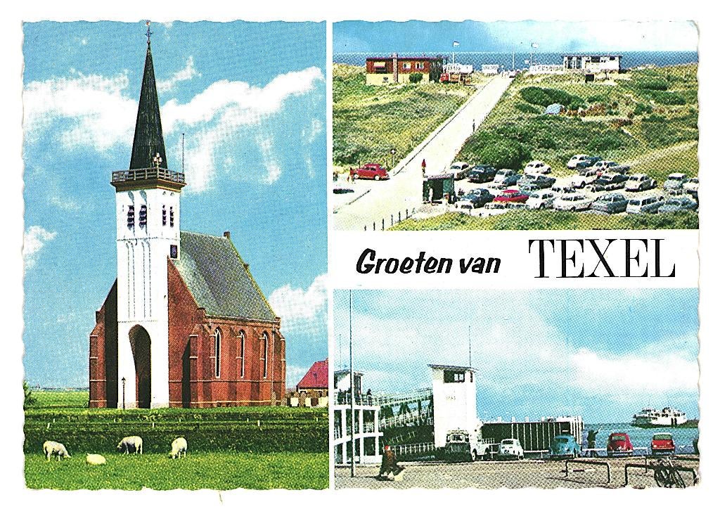 36681 Oudeschild Texel Jr 60 70 Gelopen met postzegel, Ophalen of Verzenden, 1960 tot 1980, Gelopen, Waddeneilanden