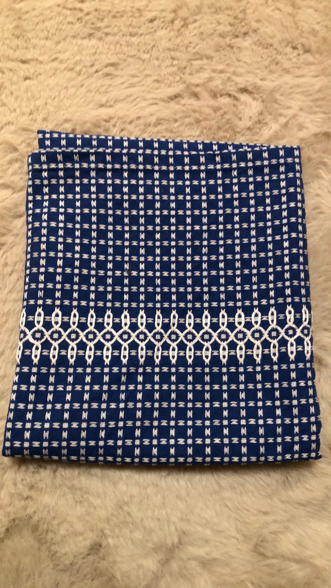 Tafellaken vintage, Huis en Inrichting, Handgemaakt, Blauw, Nieuw, Ophalen of Verzenden