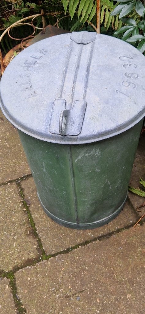 Klassiek Model zinken vuilnisemmer (brocante), Ophalen of Verzenden, Gebruikt