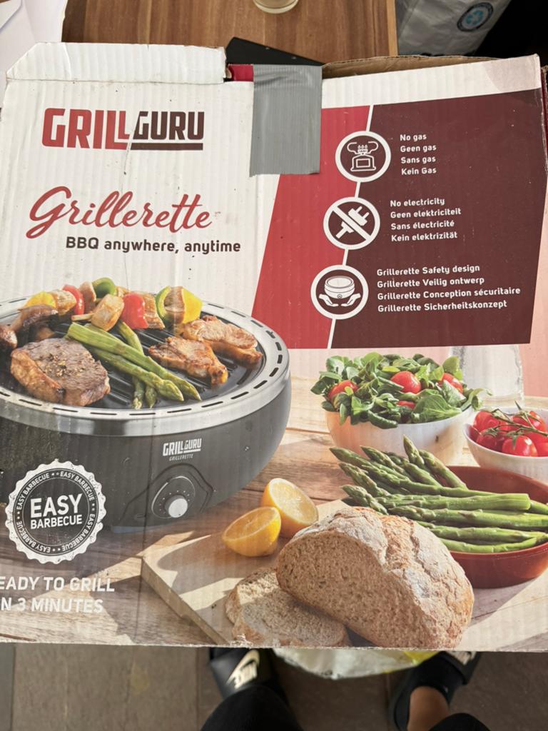 Grill Guru Grillerette Draagbare Houtskool BBQ, Ophalen, Nieuw, Met accessoires