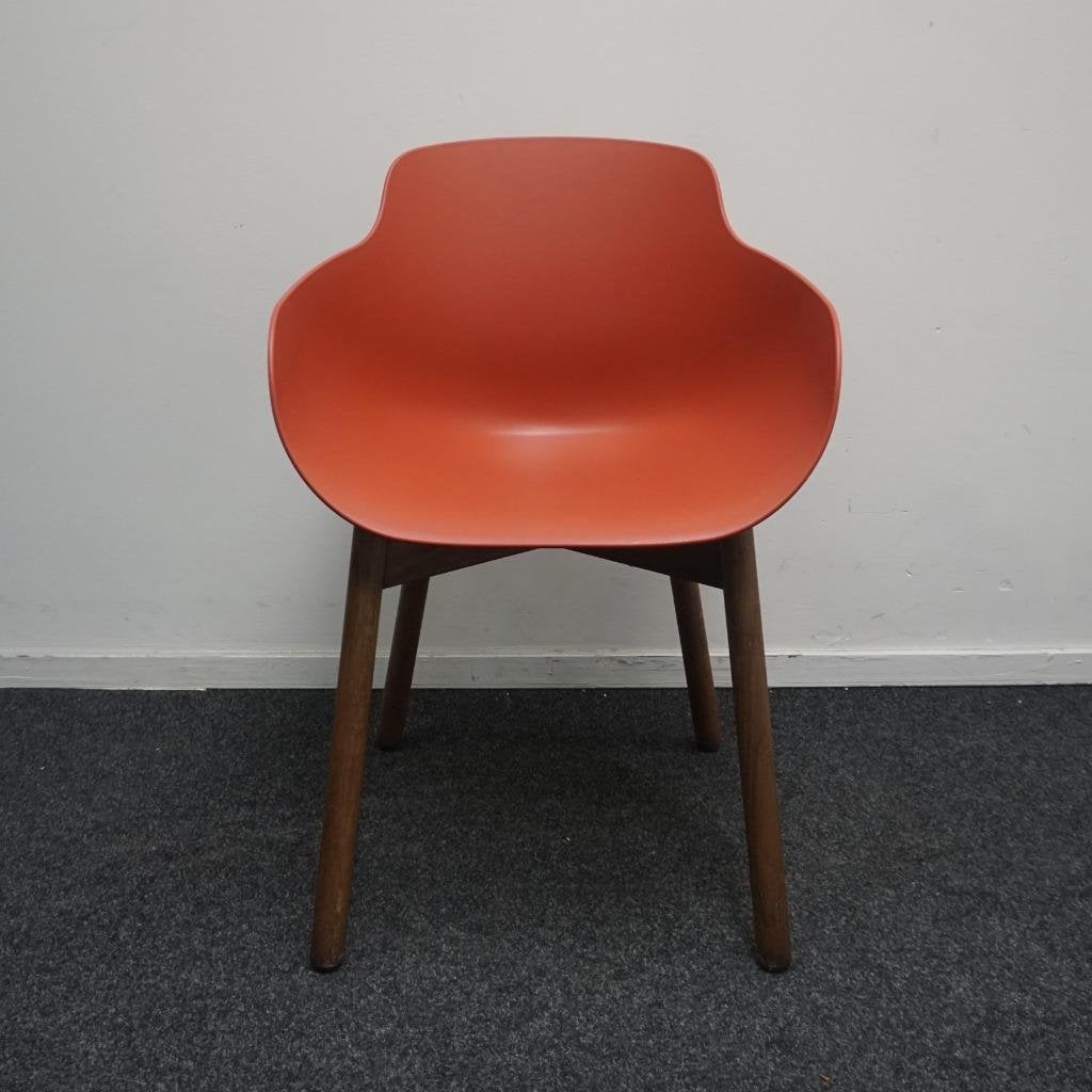 Design Kuipstoelen | Rood | Kunststof / Hout | Eetkamerstoel, Huis en Inrichting, Stoelen, Hout, Gebruikt, -, -