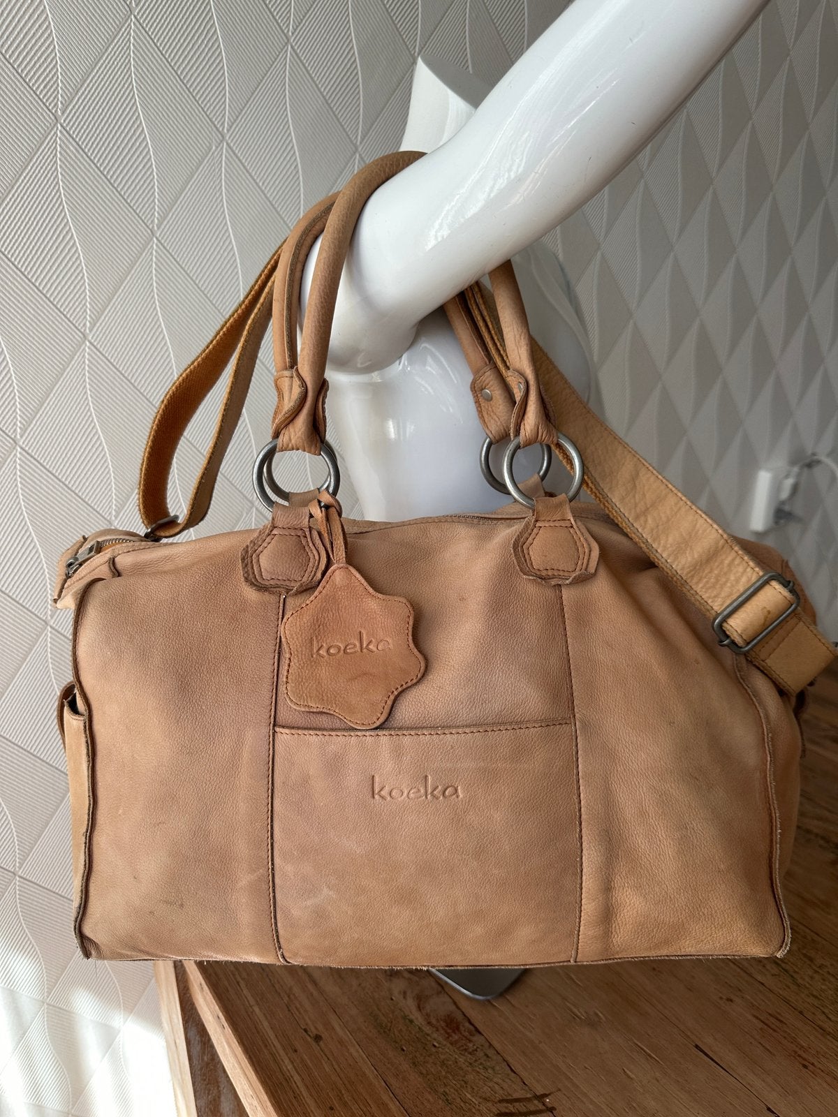 Koeka Sorrento verzorgingstas, luiertas, leer!, Verzorgingstas, Koeka, Gebruikt, Overige kleuren