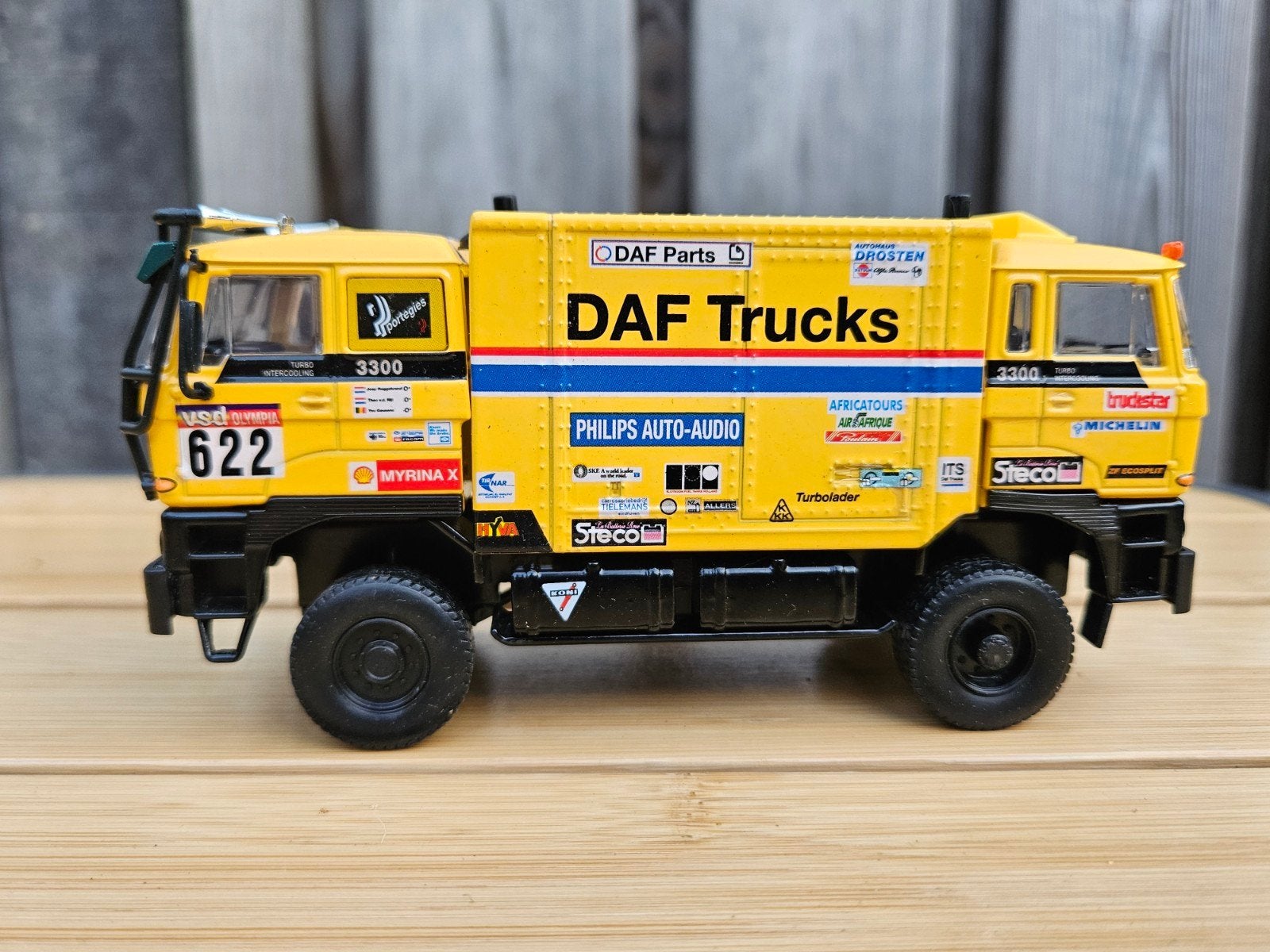 Diamondlabel Daf 3300 dubbele kop Parijs Dakar 622, Ophalen of Verzenden, Zo goed als nieuw, Bus of Vrachtwagen, Overige merken