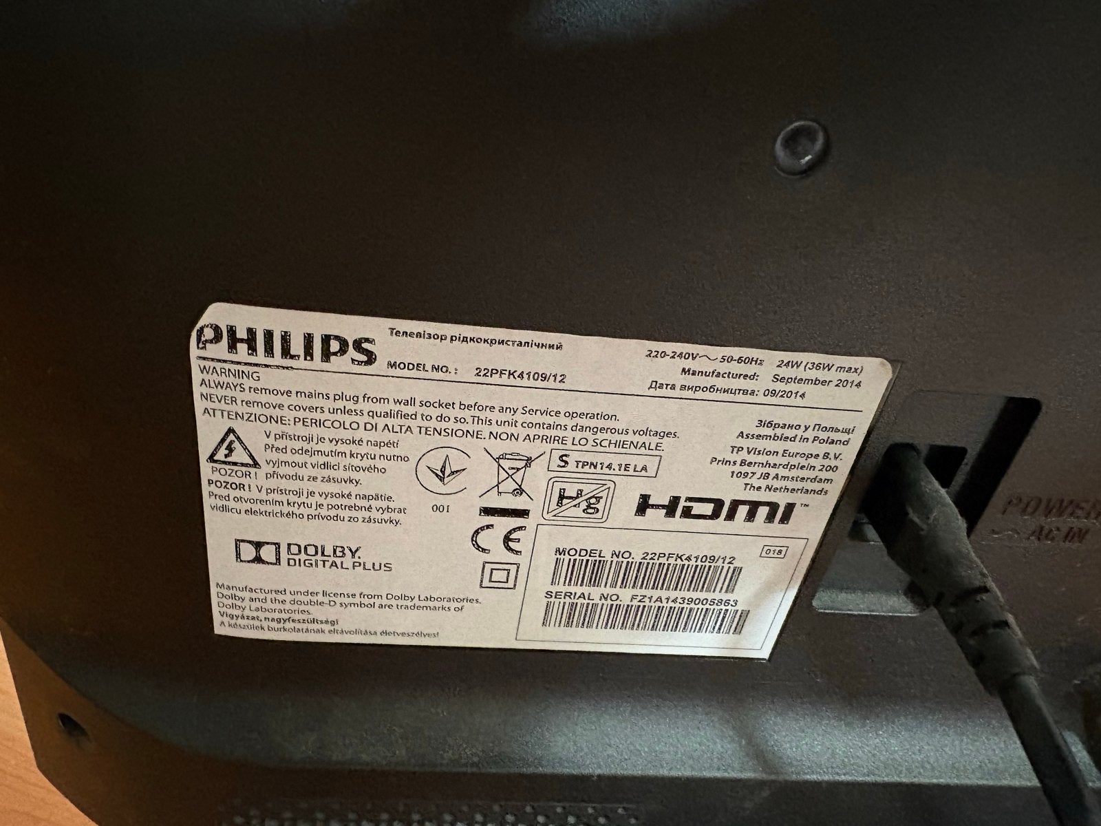 Philips 22PFK4109/12 Full HD LED TV, Philips, 50 Hz, Ophalen of Verzenden, 40 tot 60 cm