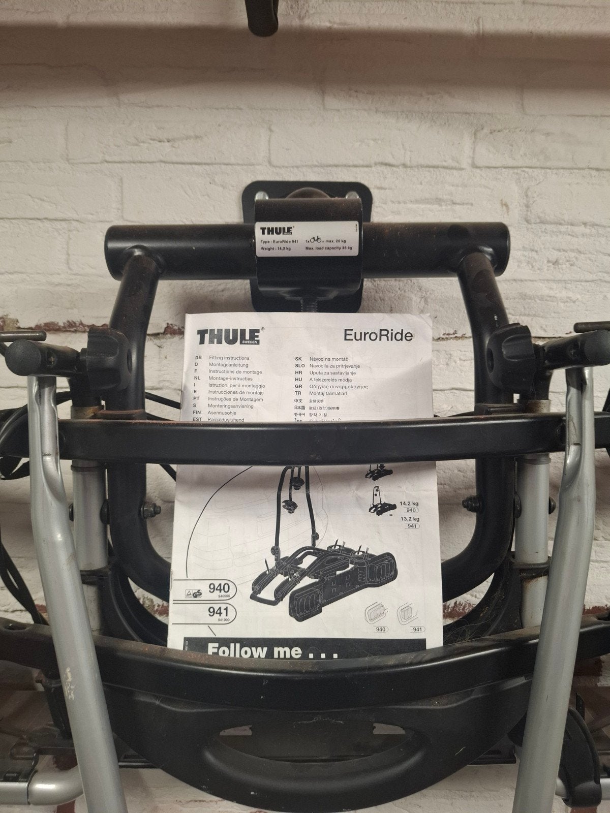 Thule EuroRide 940 Trekhaakdrager - Zo goed als nieuw, Auto diversen, Ophalen, 2 fietsen, Zo goed als nieuw, Trekhaakdrager