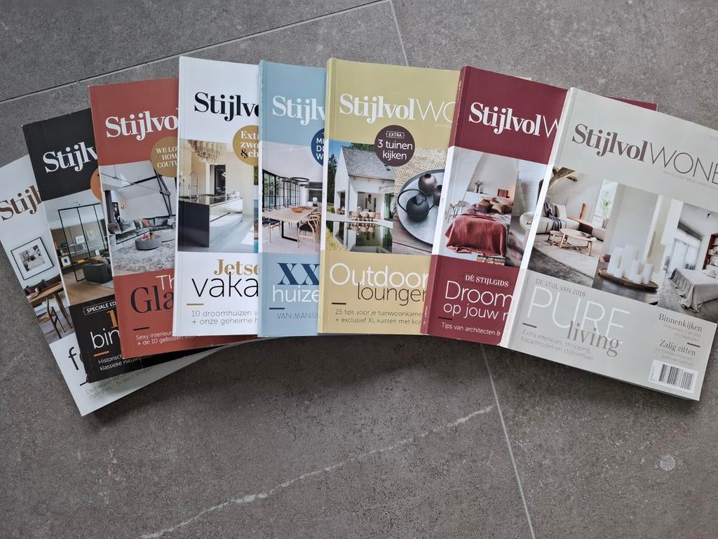 8x Stijlvol wonen magazine tijdschrift 2018, Boeken, Ophalen of Verzenden, Zo goed als nieuw, Interieur en Design