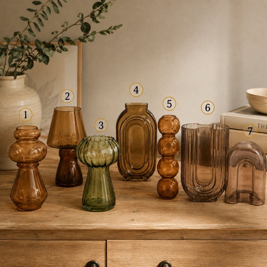 Glazen vazen - diverse modellen vanaf €5,00, Overige kleuren, Info@studiore5.nl, Ophalen of Verzenden, J.P Coenstraat 14, 7541BP Enschede