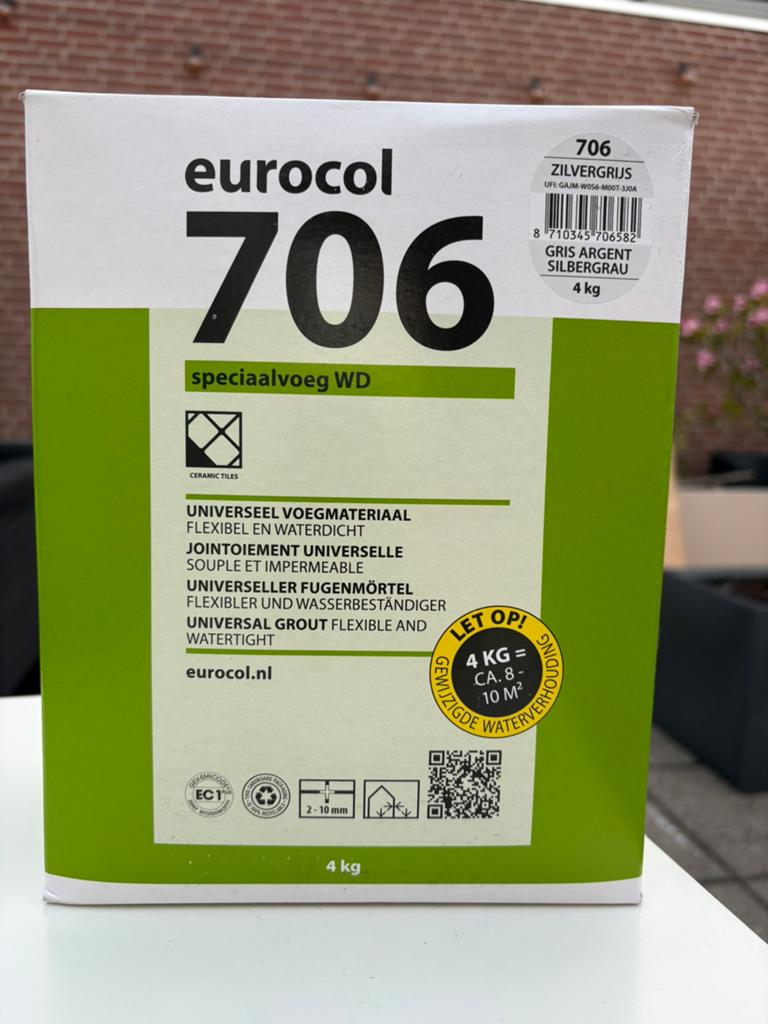 Eurocol 706 Zilvergrijs voeg WD, Doe-het-zelf en Verbouw, Ophalen, Overige typen, Minder dan 20 cm, Zo goed als nieuw