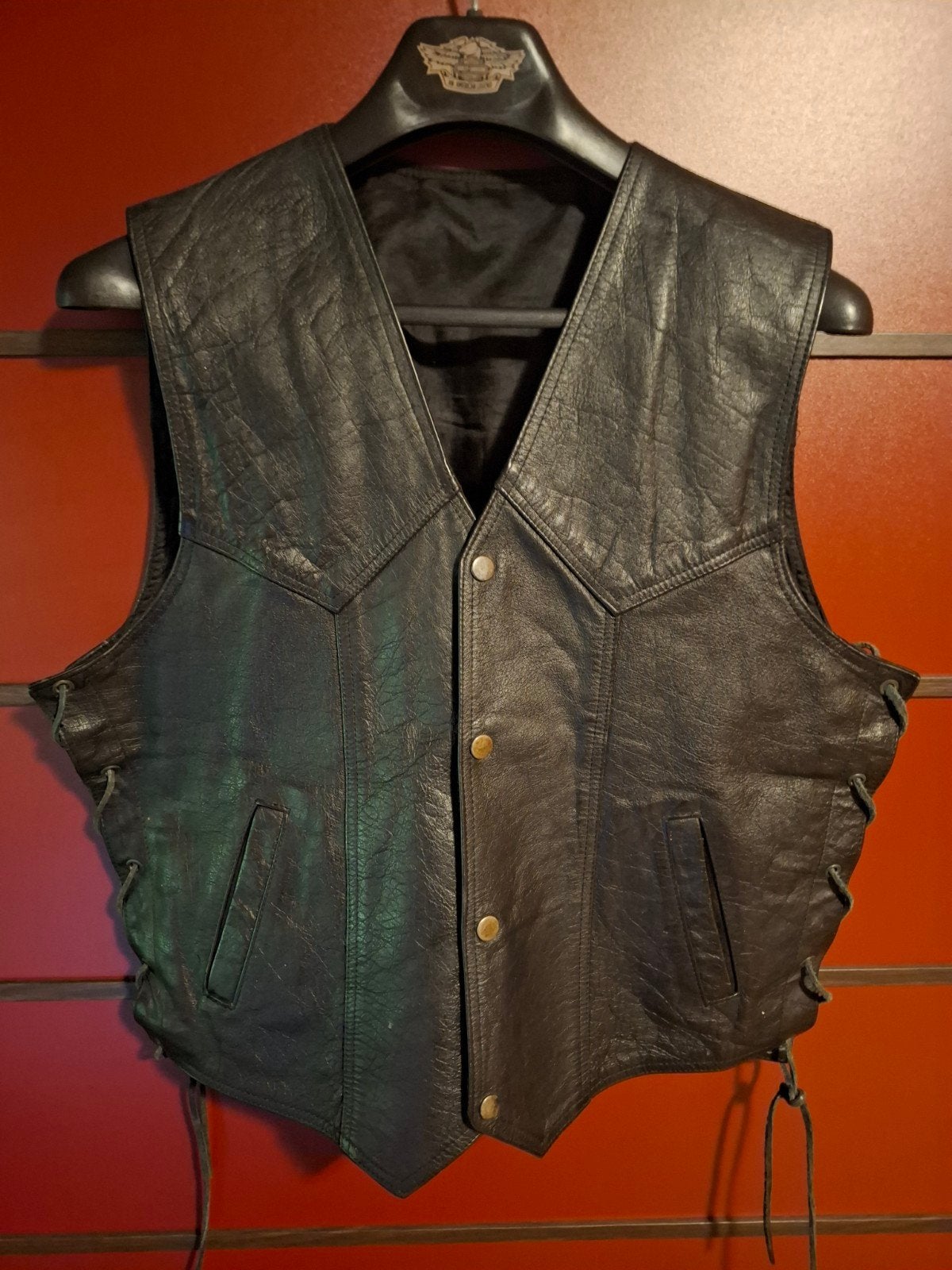 LEREN MOTORVEST/GILET - Zwart - Maat M/L, Ophalen of Verzenden, Nieuw, Onbekend