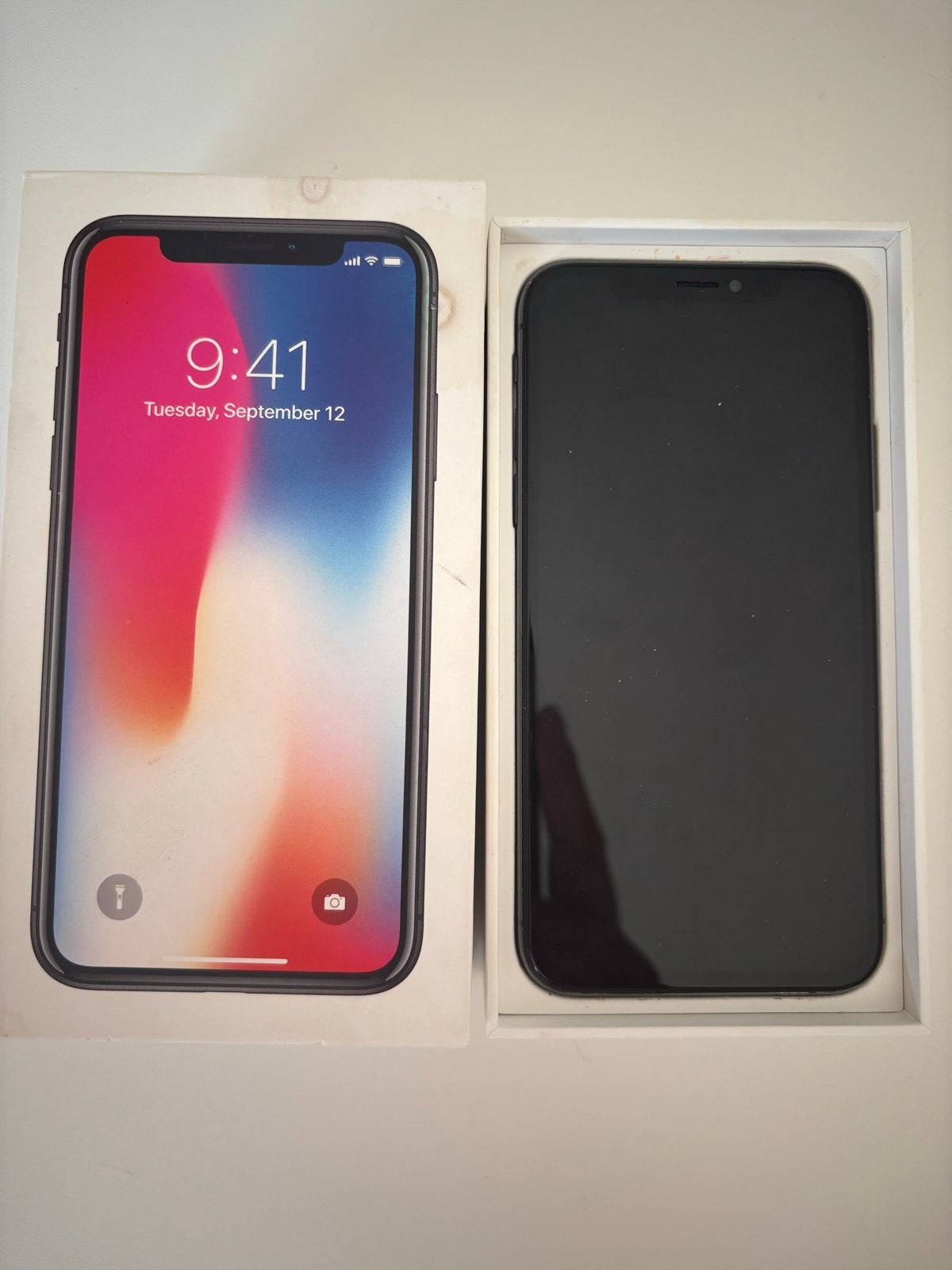 iPhone X Space Gray 64GB - Gebruikt met beschadigde camera, Telecommunicatie, Gebruikt, 64 GB, Zonder simlock, Grijs