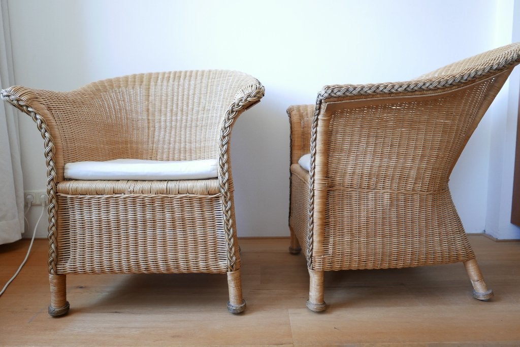 rotan stoelen, fauteuils, jaren 80, Ophalen, Gebruikt, Twee, Overige kleuren