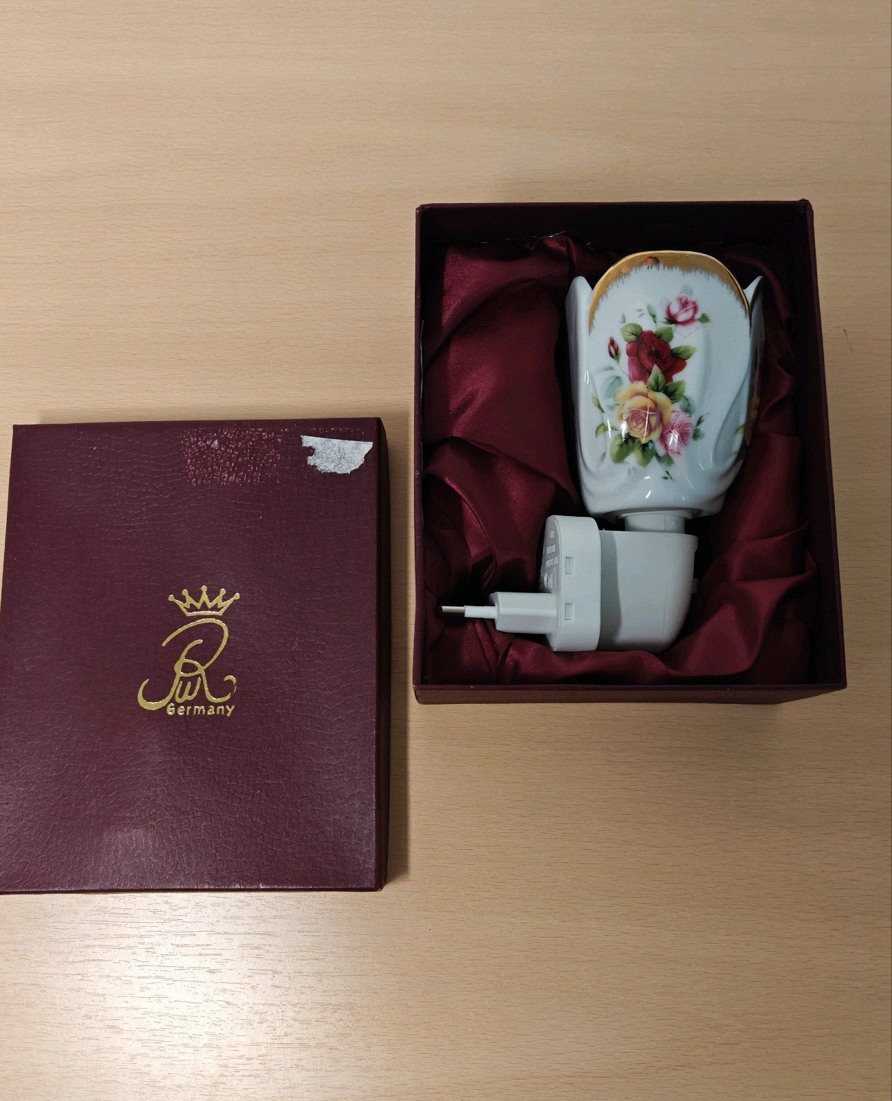 Royal Albert nachtlampje met rozenmotief, Ophalen of Verzenden