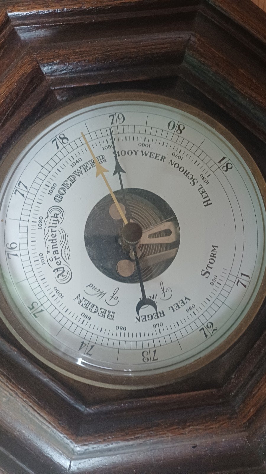 Vintage Barometer - Mooi Weer, Ophalen, Gebruikt, Barometer