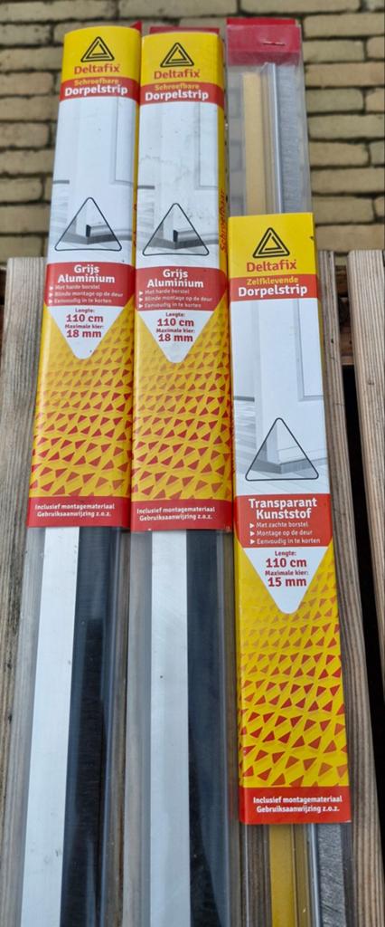 Dorpelstrip grijs en wit aluminium, Ophalen, Binnendeur, Minder dan 200 cm, Nieuw