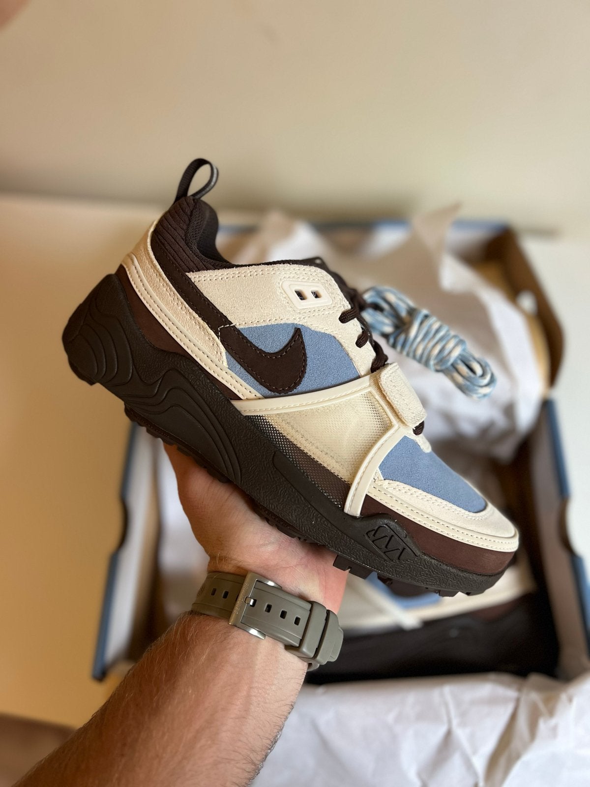 Nike Zoom Field Jaxx Travis Scott Leche Blue, Colosseum 1, Beige, Nieuw, Ophalen of Verzenden