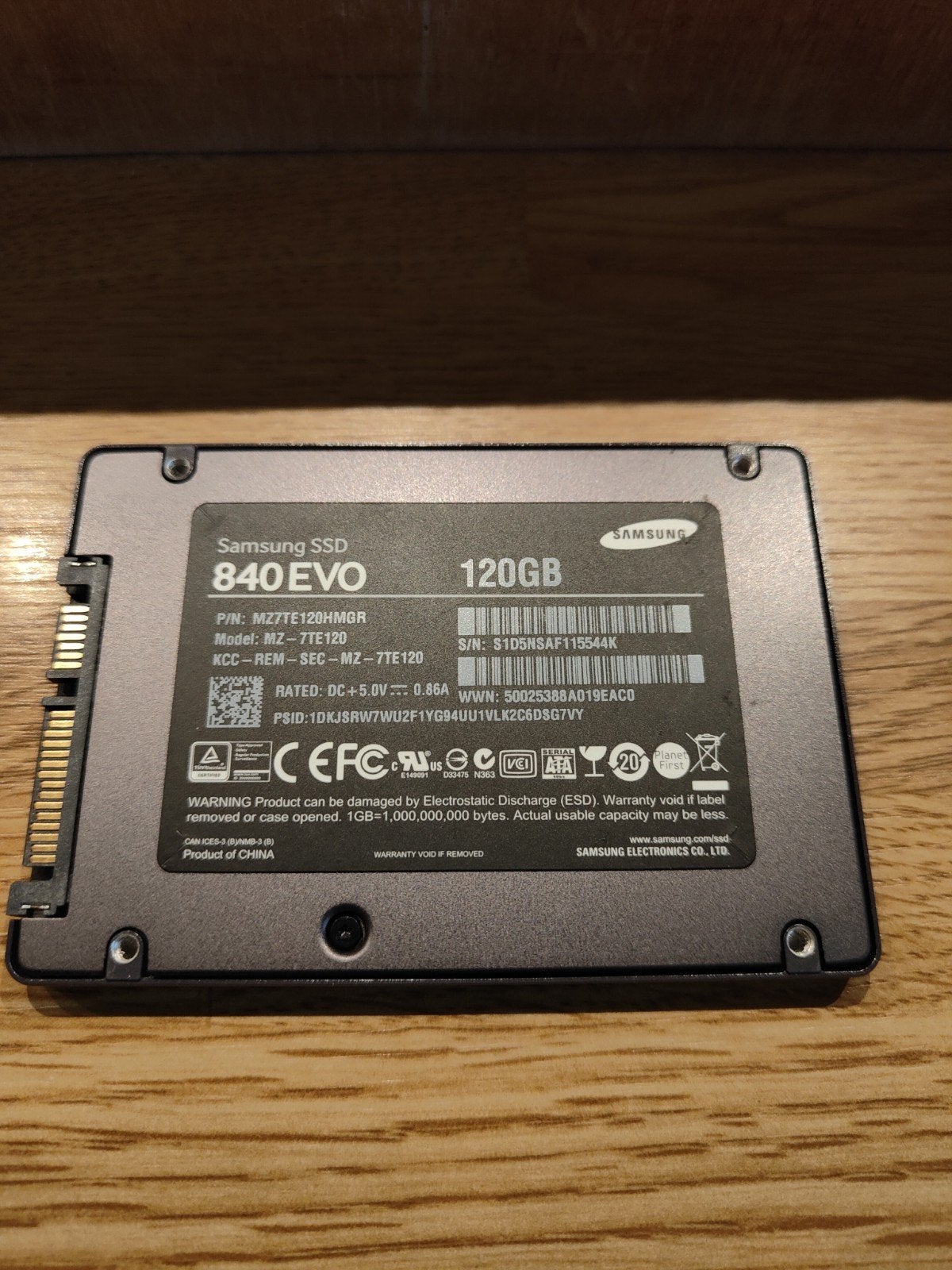 Samsung ssd 840evo, Ophalen of Verzenden, Zo goed als nieuw, Laptop, USB