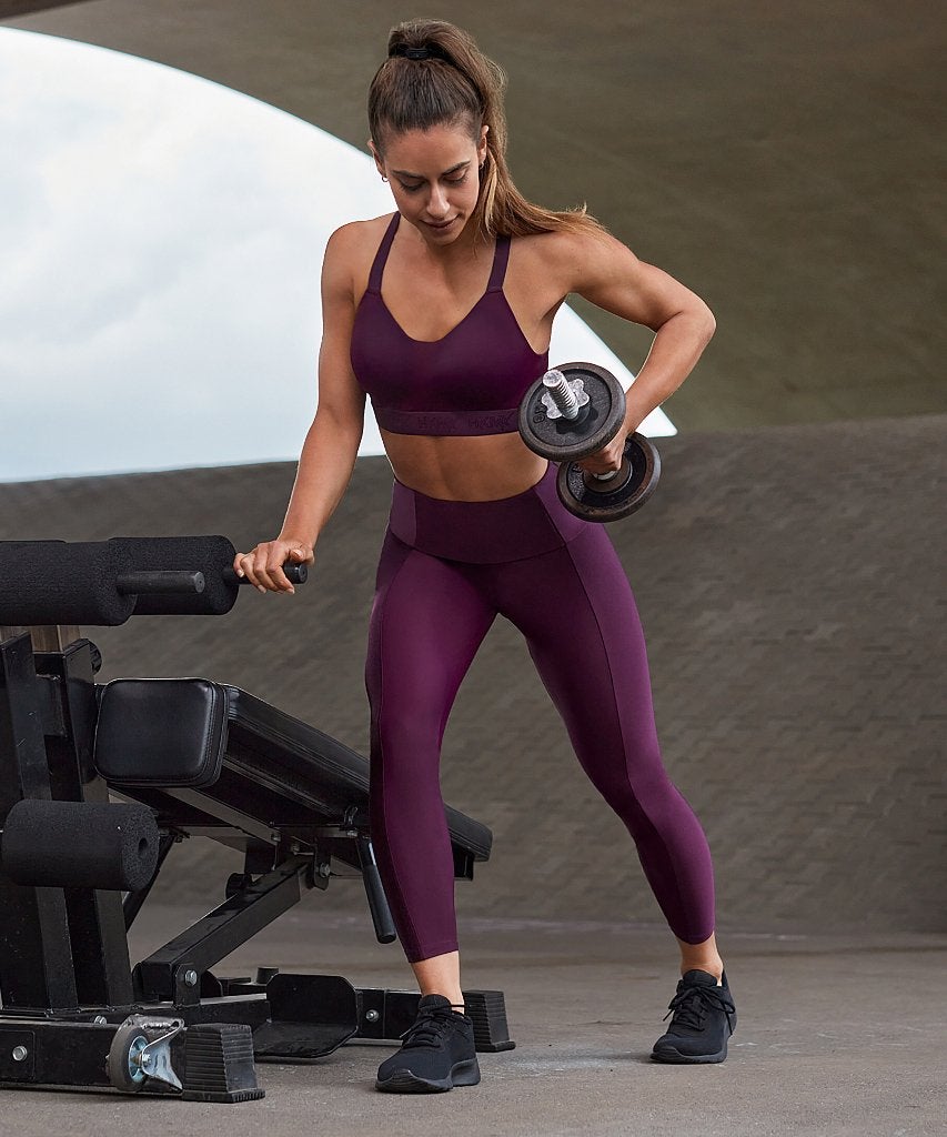 HKMX High waisted sport legging Shine On, Paars, maat M, Maat 38/40 (M), Verzenden, Paars, Fitness of Aerobics