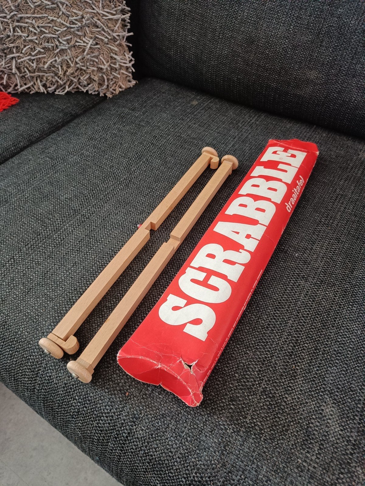 Vintage Scrabble Draaitafel - Handig en Compact, Hobby en Vrije tijd, Gezelschapsspellen | Bordspellen, Vijf spelers of meer, Ophalen of Verzenden