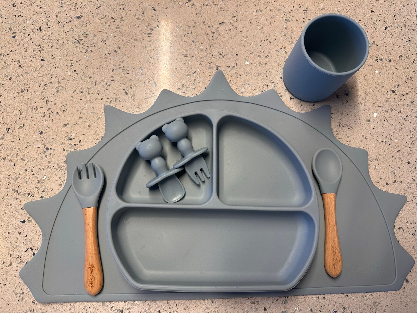 Little Tiger siliconen eetset voor baby's en peuters, Overige merken, Overige typen, Nieuw, Ophalen of Verzenden