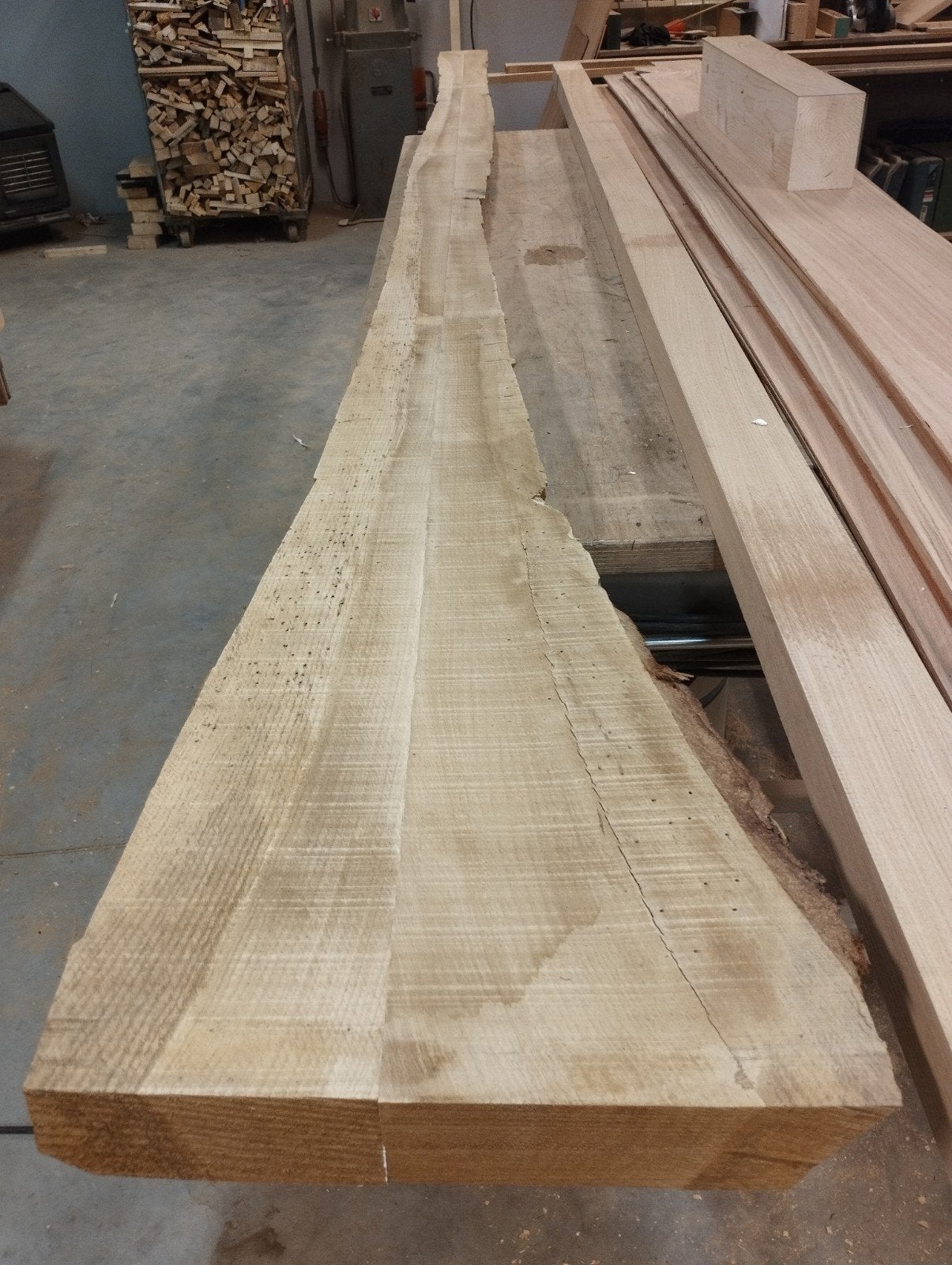 Eiken schaaldeel eiken balk eikenplank, Ophalen of Verzenden, 250 cm of meer, Balken