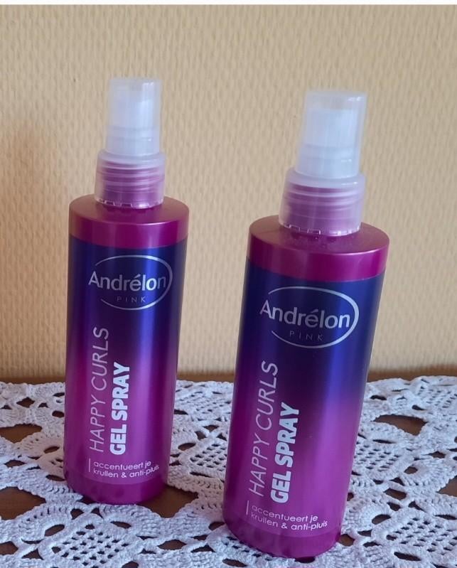 NIEUW 2x Andrelon Happy Curls Gel Spray 200ml, Ophalen of Verzenden, Nieuw, Gel, Wax, Haarlak of Mousse