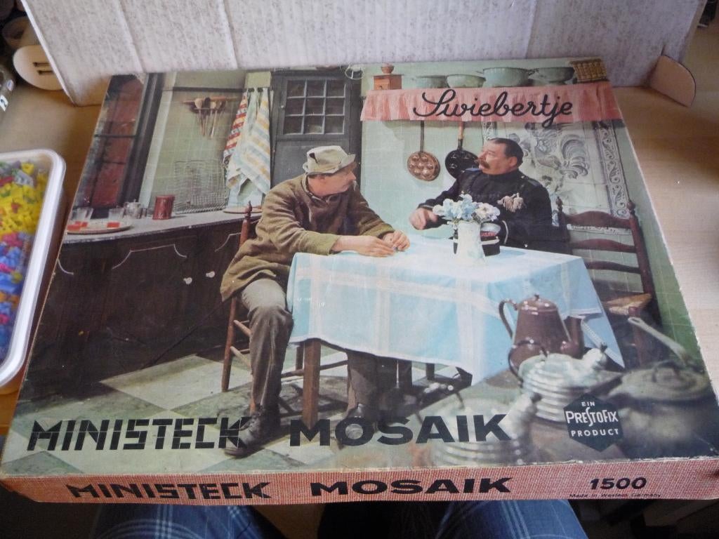 Vintage Ministeck doos Swiebertje 1500 stukjes Prestofix, Hobby en Vrije tijd, Ministeck, Ophalen of Verzenden, Gebruikt, Box-set
