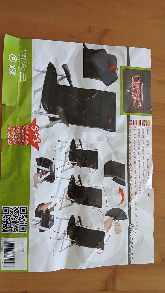 Crespo air-de luxe stoelhoes, Caravans en Kamperen, Kampeermeubelen, Ophalen, Zo goed als nieuw, Campingmeubel-accessoire