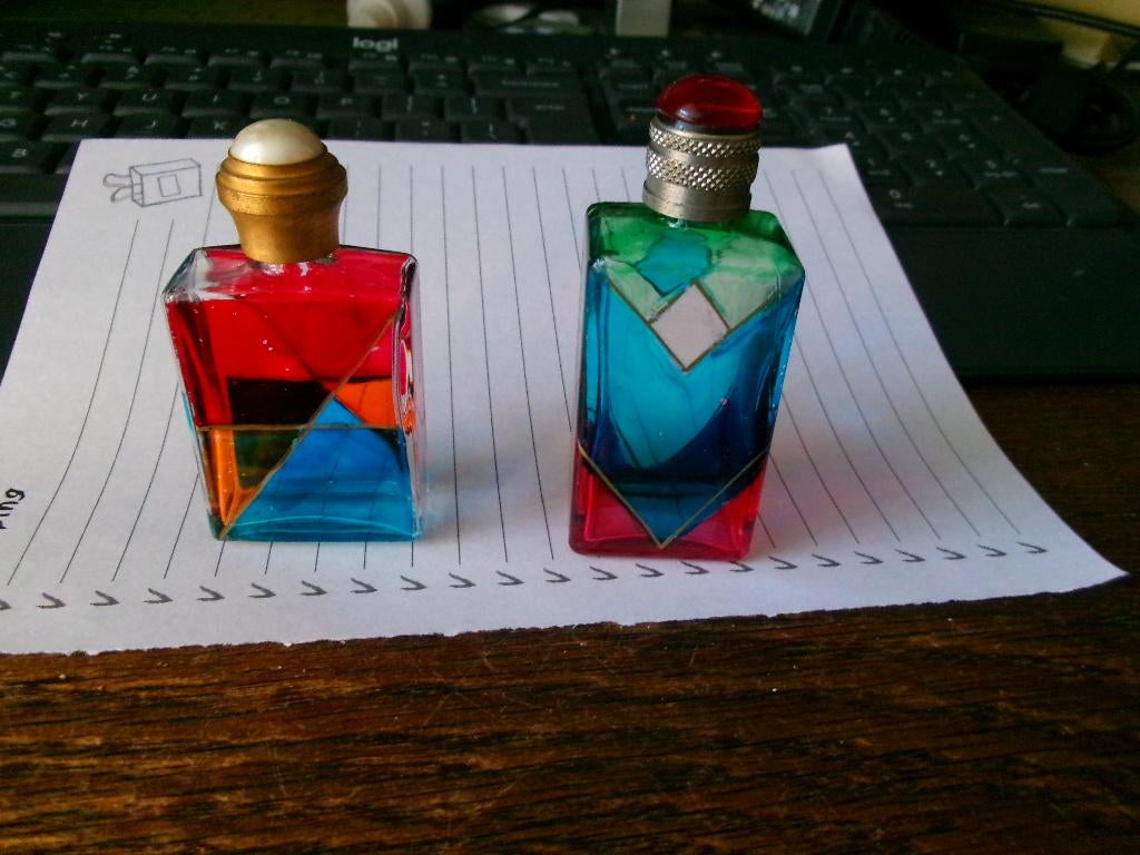 2 MURANO glazen [arfumflesjes, Verzenden, Zo goed als nieuw, Miniatuur